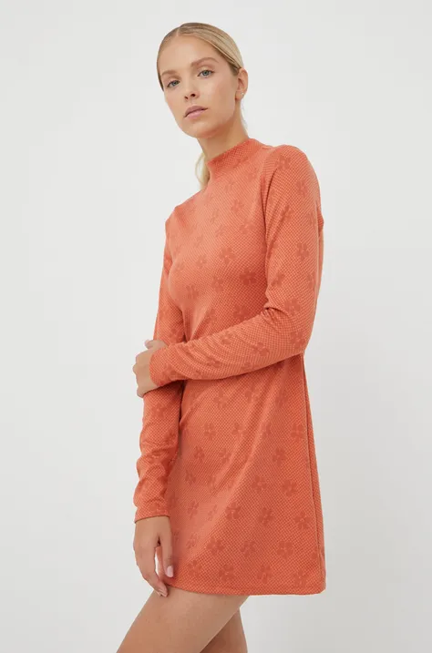 Billabong sukienka kolor pomarańczowy mini rozkloszowana
