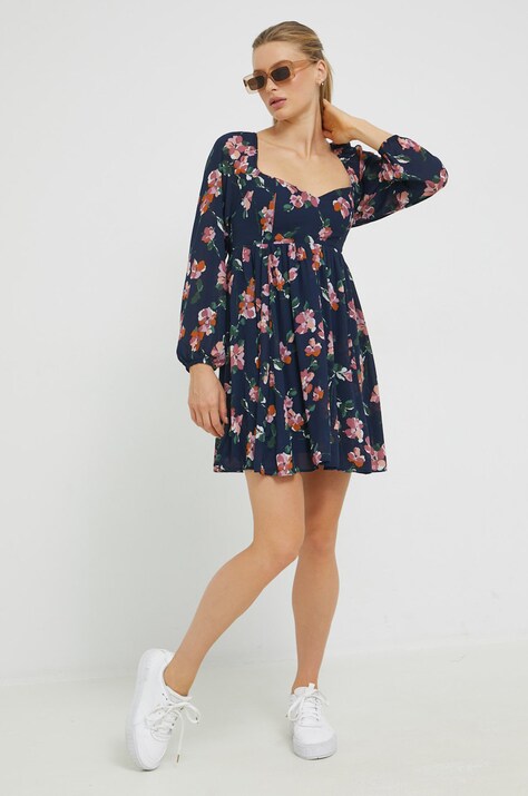 Abercrombie & Fitch rochie culoarea bleumarin, mini, evazată