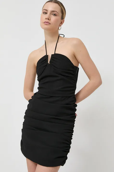 Šaty Morgan x Iris Mittenaere čierna farba, mini, priliehavé