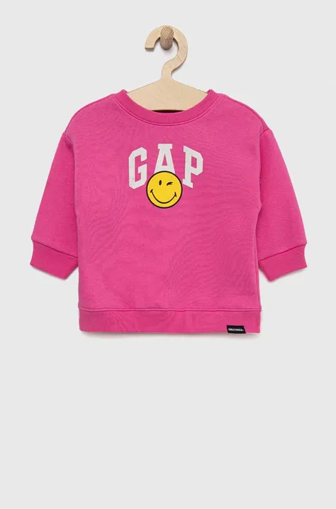 GAP bluza dziecięca kolor różowy
