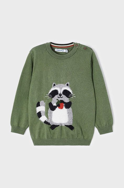 Дитячий светр Mayoral колір зелений легкий