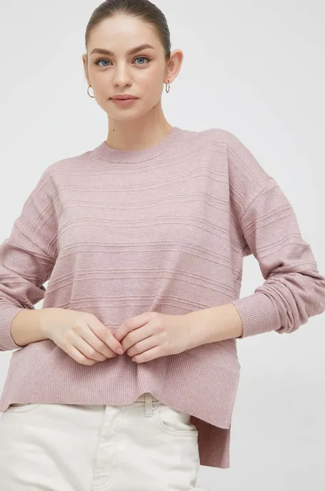 Vero Moda sweter damski kolor różowy lekki