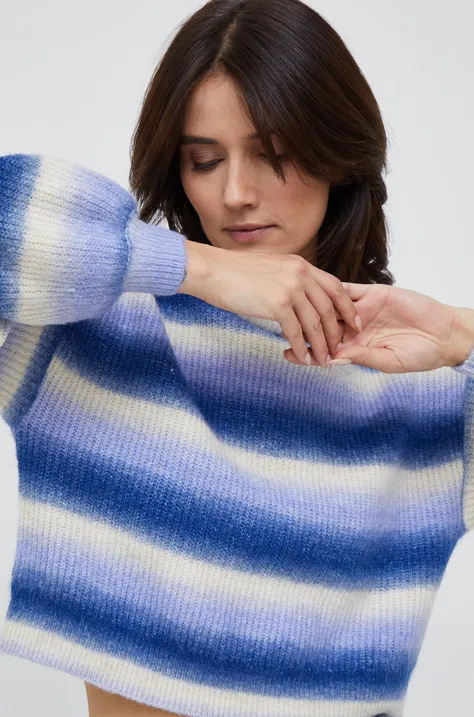 Vero Moda sweter damski kolor niebieski lekki