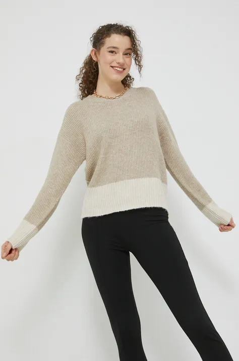 JDY sweter damski kolor beżowy