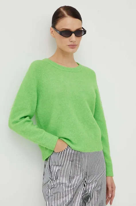 Вовняний светр Samsoe Samsoe жіночий колір зелений легкий