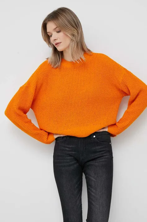 Vero Moda sweter damski kolor pomarańczowy lekki