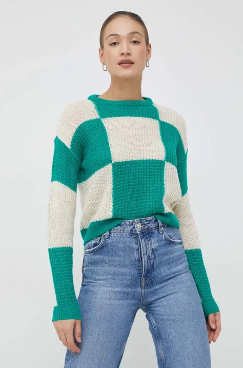 Vero Moda sweter damski kolor zielony lekki