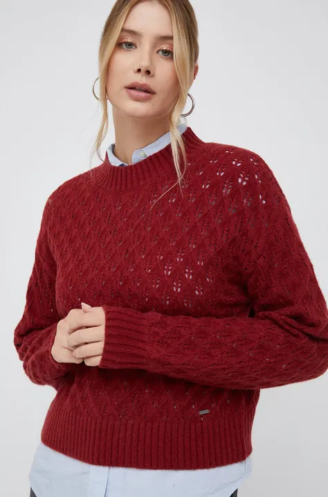 Pepe Jeans sweter damski kolor czerwony