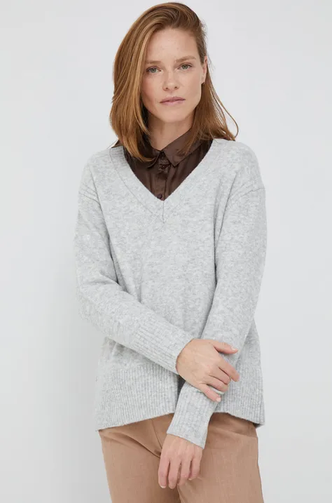 Pepe Jeans pulover din amestec de lana femei, culoarea gri, light