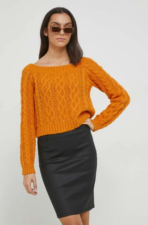 Noisy May sweter Marta damski kolor pomarańczowy