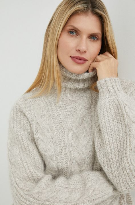 Bruuns Bazaar pulover de lana Salvia Kaya