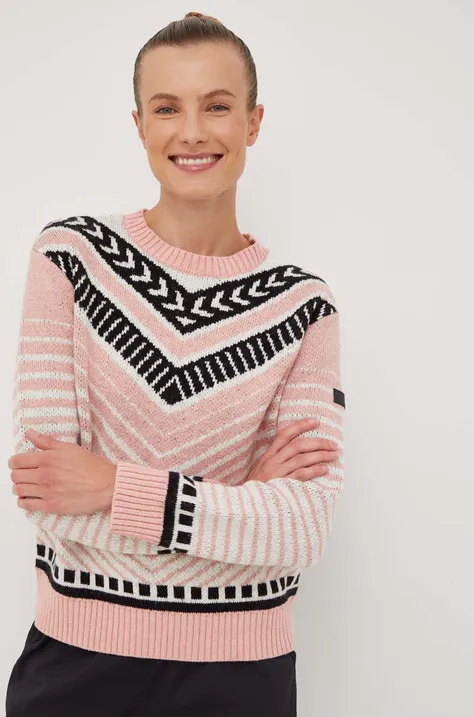 Roxy pulover din amestec de lana Cozy Sound femei, culoarea roz,