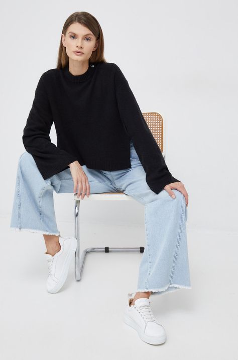 Пуловер с вълна Calvin Klein Jeans