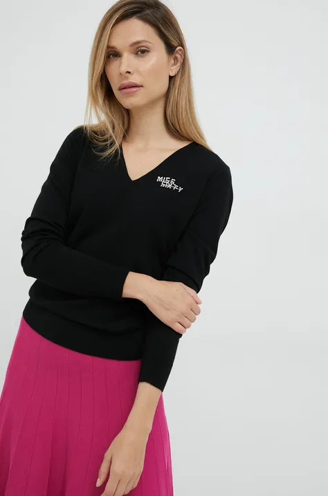 Μάλλινο πουλόβερ Miss Sixty γυναικεία, χρώμα: μαύρο