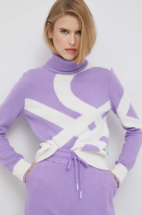 United Colors of Benetton pulover din amestec de lana X Pantone