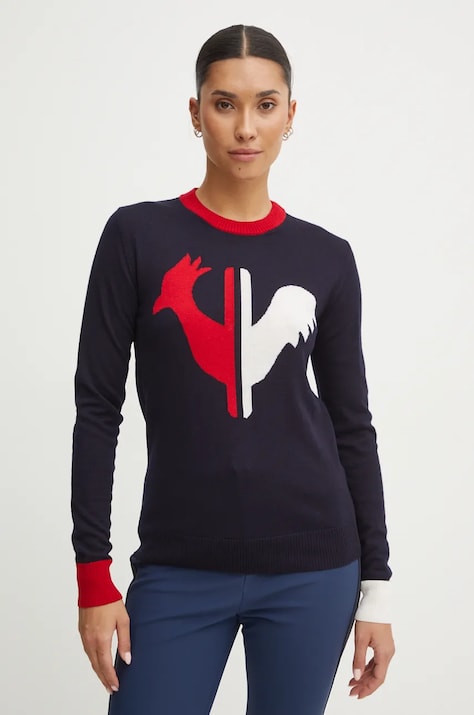 Vuneni pulover Rossignol za žene, boja: tamno plava, lagani