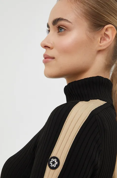 Newland sweter damski kolor czarny z półgolfem