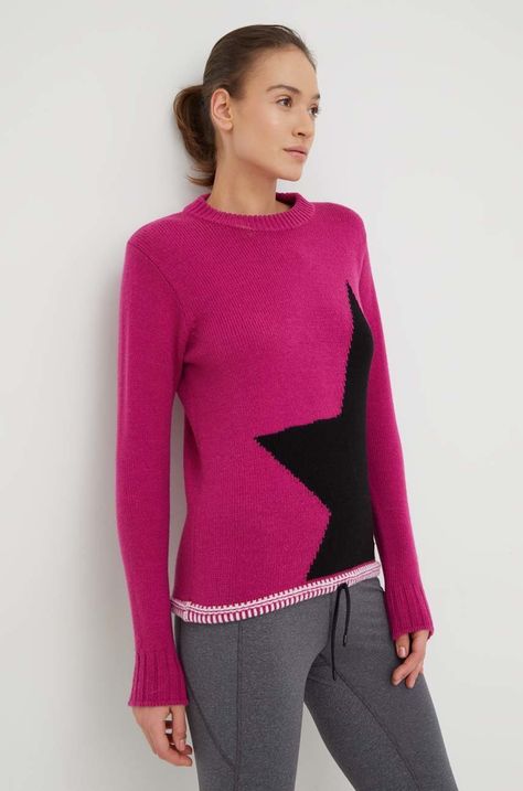 Вовняний светр Newland жіночий колір рожевий