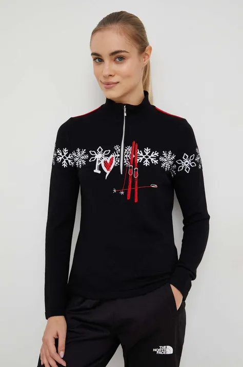 Вовняний светр Newland жіночий колір чорний легкий