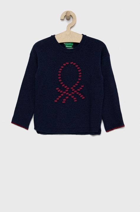 Παιδικό πουλόβερ με μείγμα κασμίρ United Colors of Benetton