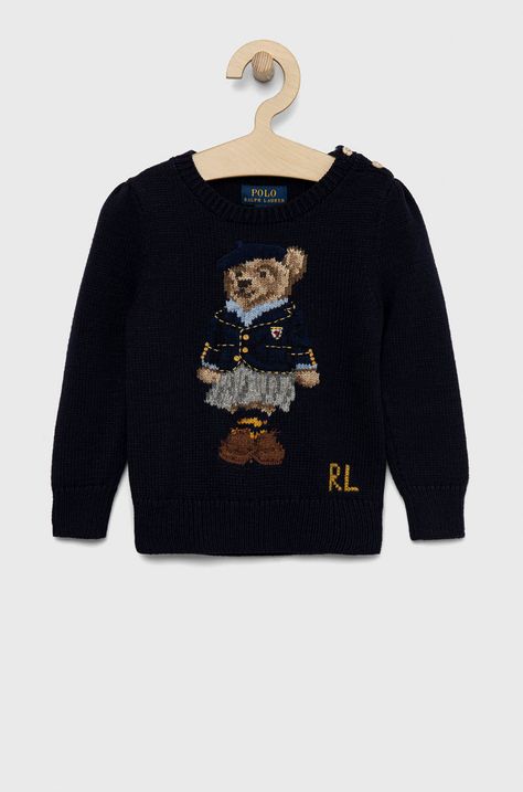 Polo Ralph Lauren pulover pentru copii din amestec de lana
