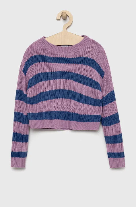 Παιδικό πουλόβερ Name it χρώμα: μοβ