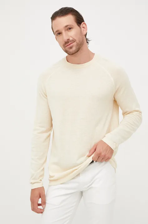 Selected Homme sweter męski kolor beżowy lekki