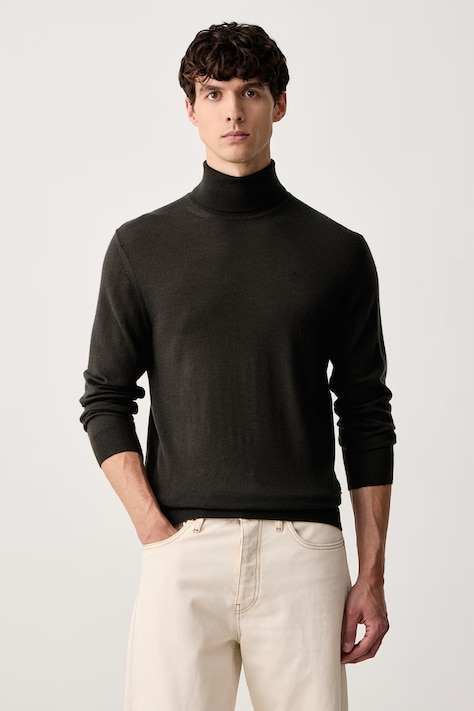 Armani Exchange Golf męski wełniany szary 8NZM3C ZM8AZ