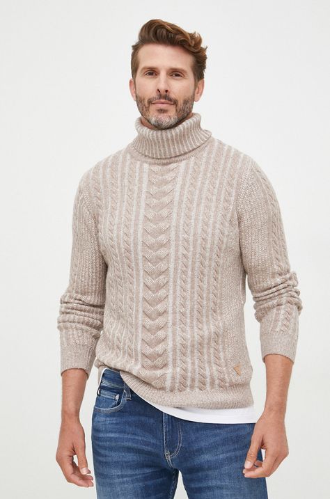 Guess pulover din amestec de lana