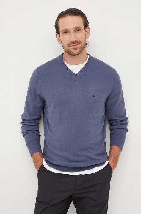 Пуловер с кашмир Tommy Hilfiger мъжки от лека материя