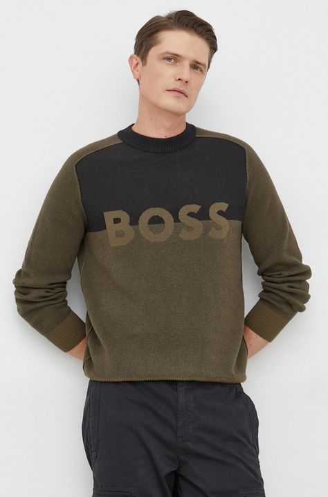 Bavlnený sveter BOSS Boss Casual