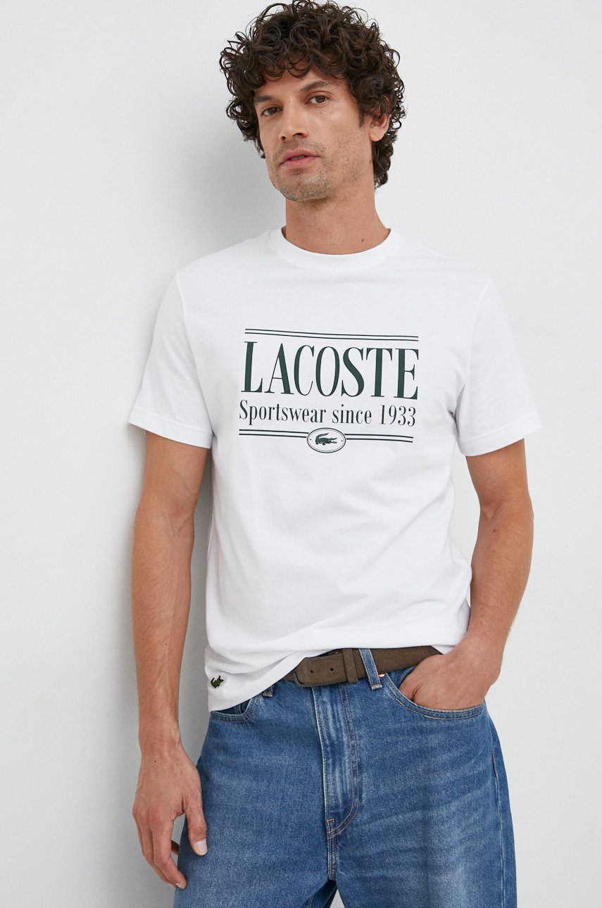Βαμβακερό μπλουζάκι Lacoste