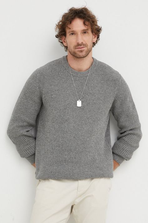 Bruuns Bazaar sweter z domieszką wełny