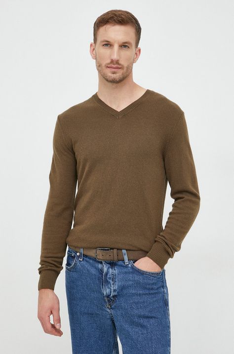 Sisley pulover din amestec de lana