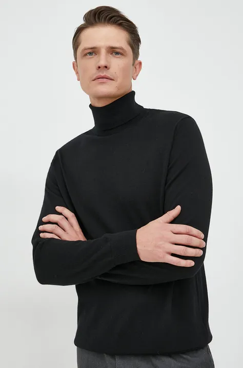 Μάλλινο πουλόβερ GAP ανδρικά, χρώμα: μαύρο,
