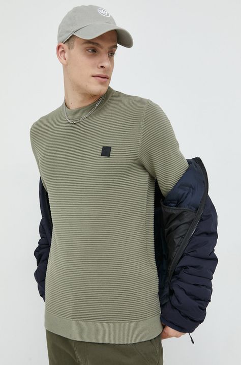 Памучен пуловер Solid