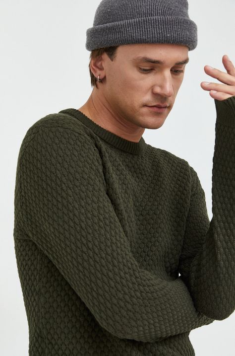 Solid pulover de bumbac