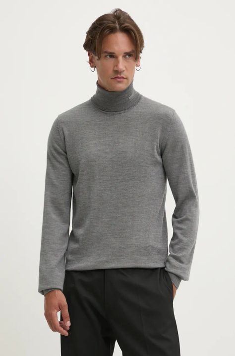 HUGO maglione in lana uomo colore grigio