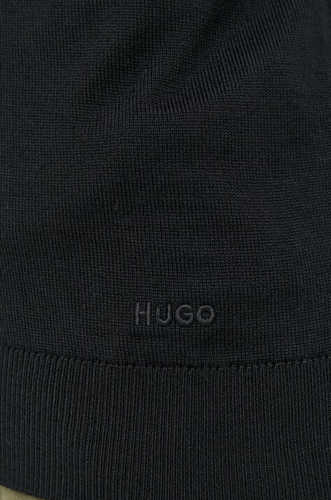 HUGO кардиган чоловічий вовняний San Jorge-M — AW22-SWM0LC, чорний — фото 5