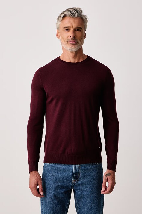 Joop! Sweter męski wełniany bordowy 30032601