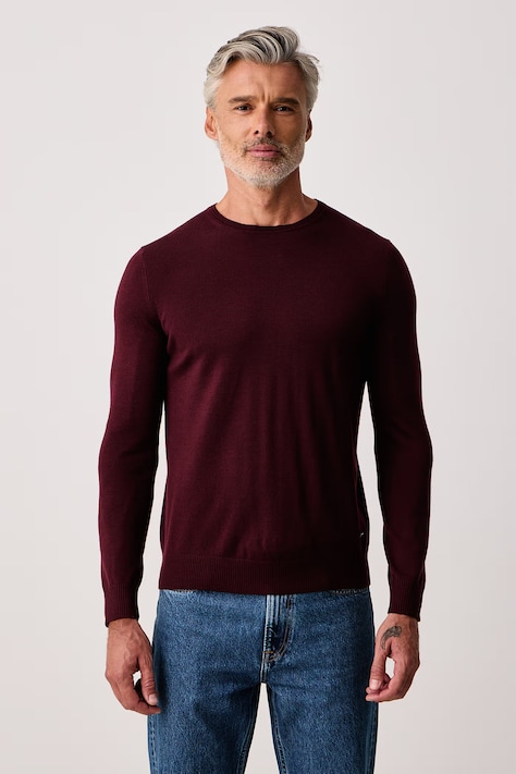 Joop! Sweter męski wełniany bordowy 30032601