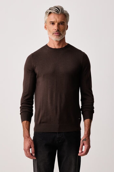 Joop! Sweter męski wełniany brązowy 30032601