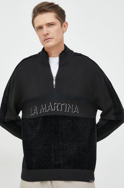 La Martina sweter z domieszką wełny
