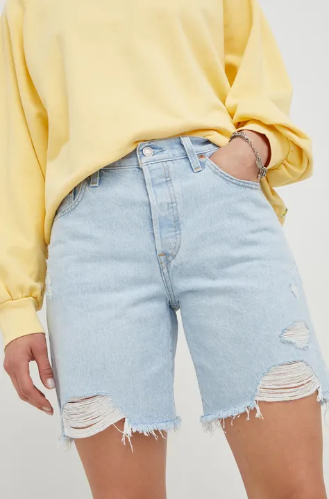 Levi's szorty jeansowe damskie gładkie high waist