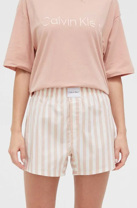 Calvin Klein Underwear szorty piżamowe damskie kolor różowy