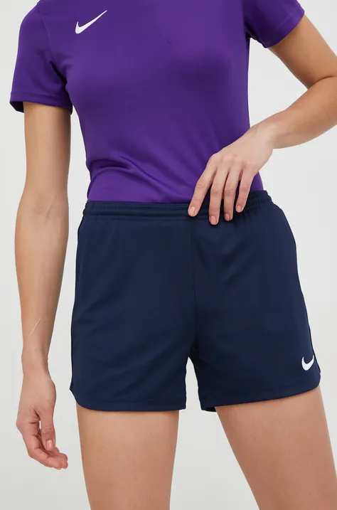 Tréningové šortky Nike Park 20 dámske, šedá farba, jednofarebné, vysoký pás