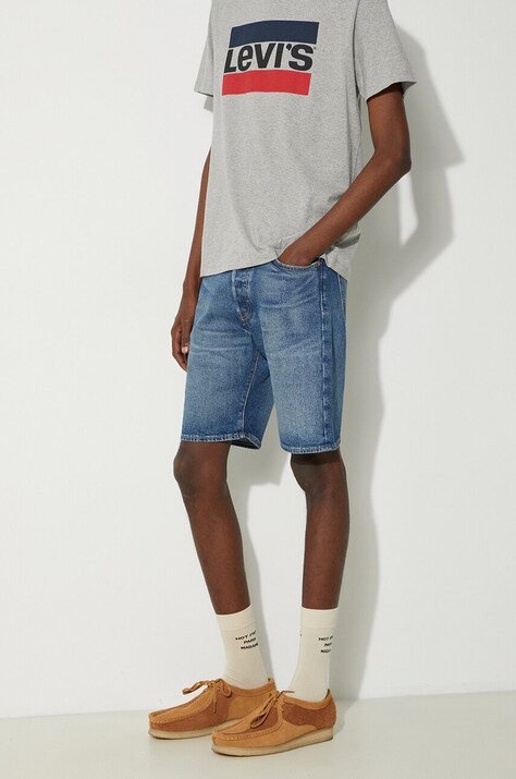 Džínové šortky Levi's pánské, tmavomodrá barva, 36512.0164-DarkIndigo