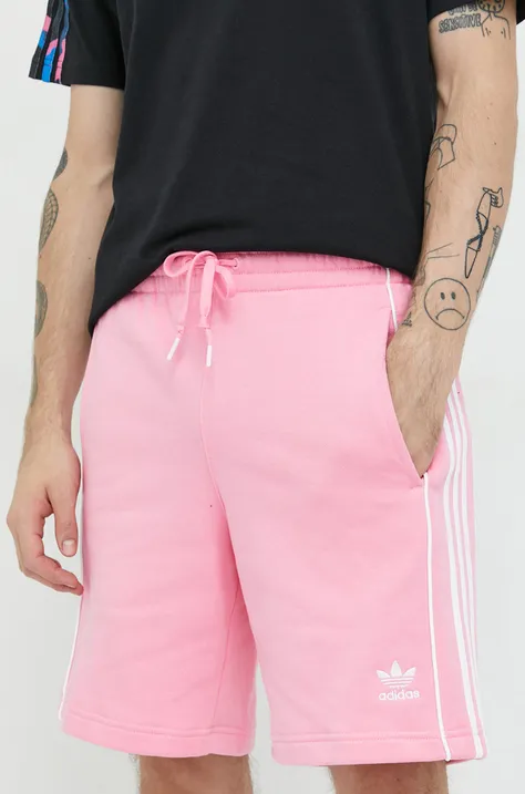 adidas Originals szorty bawełniane męskie kolor różowy