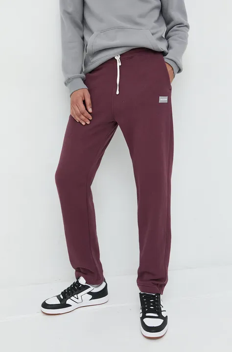 Спортен панталон Hollister Co. в бордо с изчистен дизайн