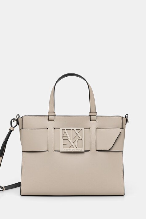 Armani Exchange kabelka dámska z imitácie kože béžová 942689 0A874